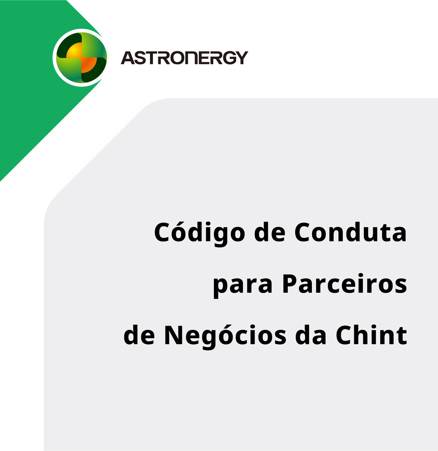 Código de Conduta para Parceiros de Negócios da Chint